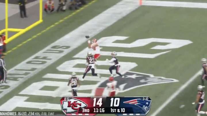 NFL Fans Crushed Travis Kelce After He Dropped an Easy TD Pass vs. Patriots