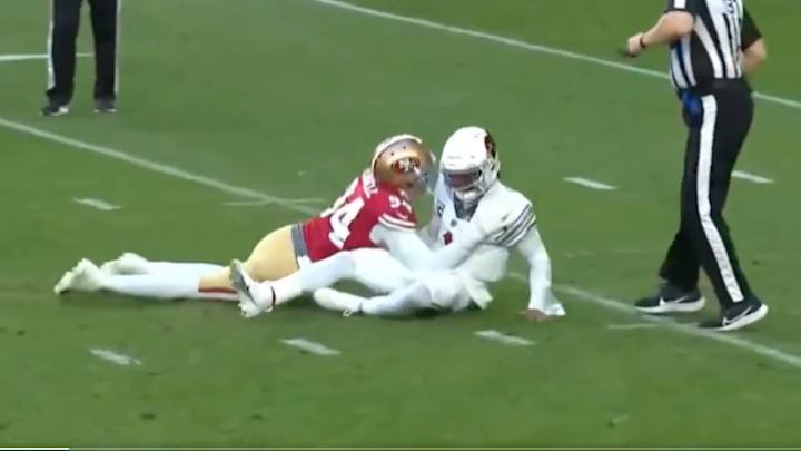 Kyler Murray Misses a Few Plays After Taking an Elbow Below the Belt