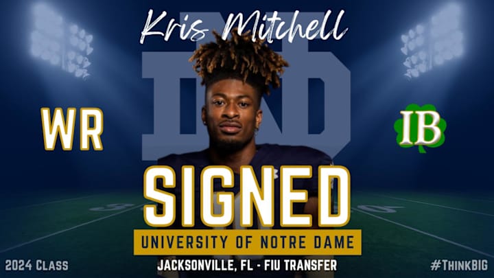 Notre Dame Signs Transfer Receiver Kris Mitchell