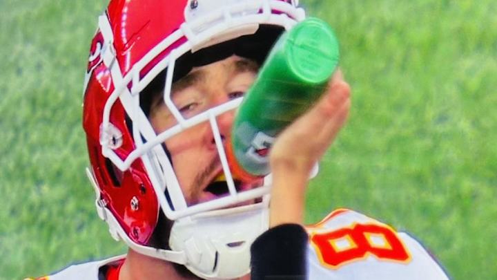 Travis Kelce and Jason Kelce Had a Comical Conversation About Not Squirting Their Own Water Bottles During Games Travis Kelce and Jason Kelce Had a Comical Conversation About Not Squirting Their Own Water Bottles During Games