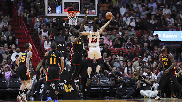 Watch Heat vs. Hawks Play Of The Night: Tyler Herro Nails Three-Pointer With Shot Clock Expiring Watch Heat vs. Hawks Play Of The Night: Tyler Herro Nails Three-Pointer With Shot Clock Expiring