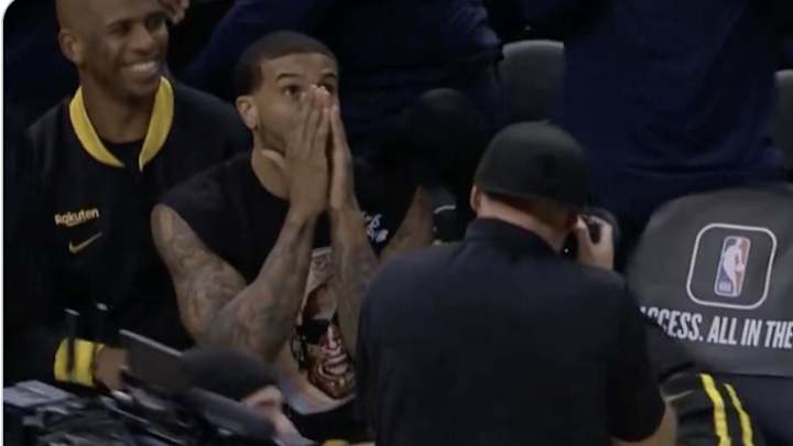 Warriors Bench Seemed Shocked by Wizards’ Three-Pointer to Cover Point Spread Warriors Bench Seemed Shocked by Wizards’ Three-Pointer to Cover Point Spread