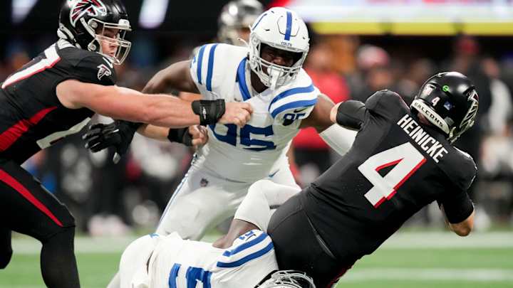 Falcons Lead Colts at Halftime in Taylor Heinicke's Return as Defense Stars Falcons Lead Colts at Halftime in Taylor Heinicke's Return as Defense Stars