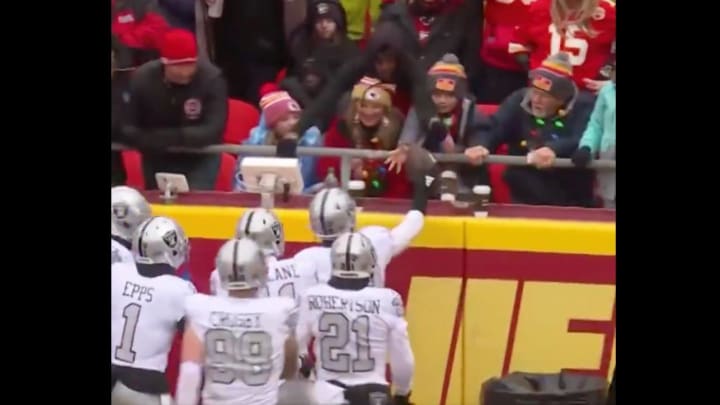 Raiders CB Faked Giving a TD Ball to a Child in Chiefs Gear, and NFL Fans Were Furious