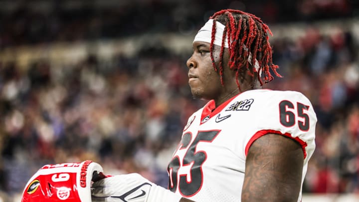 Amarius Mims With Georgia Football Team for Orange Bowl