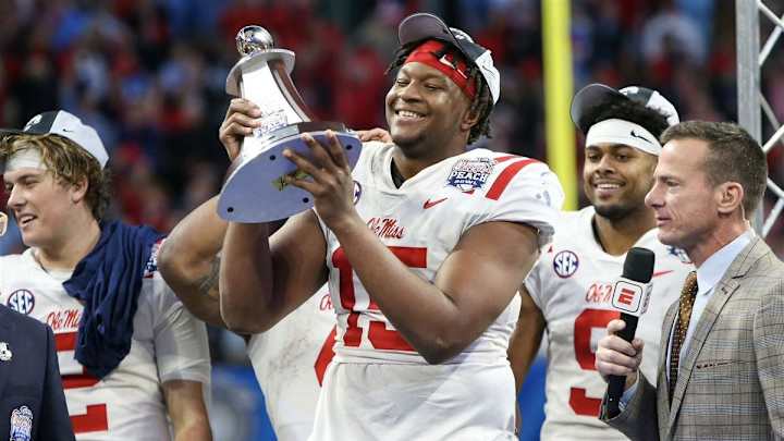 Rebels' DE Jared Ivey Sets Tone For 2024 Season With MVP Performance vs. Penn State