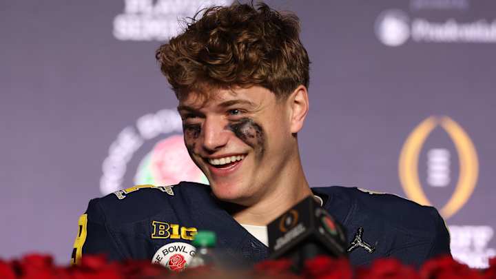 Cameras Caught J.J. McCarthy Soaking in Win Over Bama in Near-Empty Stadium