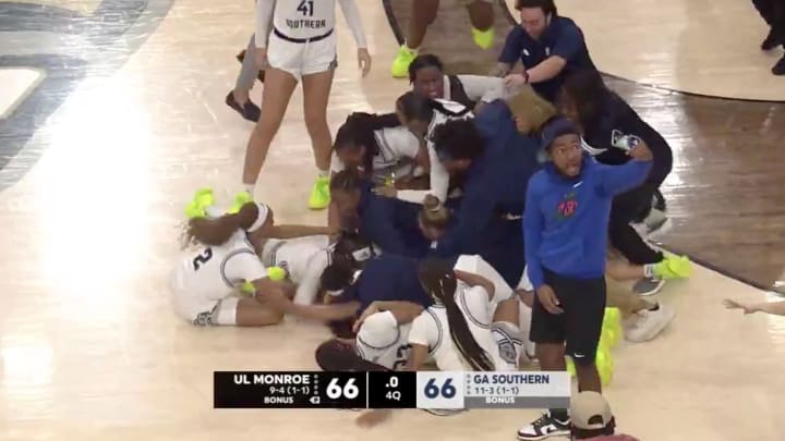 Improbable Georgia Southern Buzzer-Beater Ends in Celebratory Dogpile