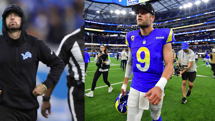 'You Owe Me!' Eminem Sends Clear Message To Matthew Stafford Before Rams vs. Lions Wild Card Matchup 'You Owe Me!' Eminem Sends Clear Message To Matthew Stafford Before Rams vs. Lions Wild Card Matchup