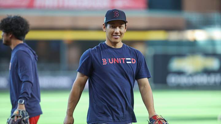 Boston Red Sox Outfielder Masataka Yoshida Shows Off New Custom Green Monster Cleats
