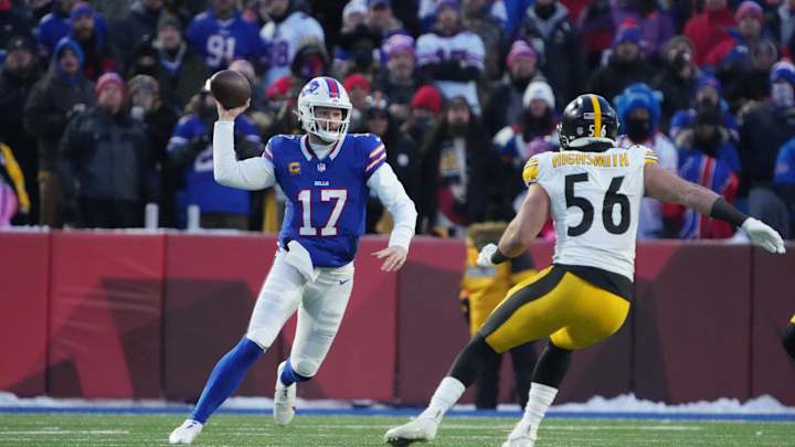 Josh Allen Flexing, Bills Dominating Steelers at Halftime Josh Allen Flexing, Bills Dominating Steelers at Halftime