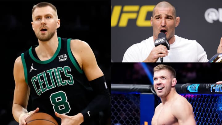 UFC 297: NBA Star Kristaps Porzingis Reacts to Sean Strickland & Dricus Du Plessis Trash Talk