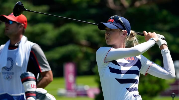 Nelly Korda Leads Late at the Olympics After Nearly Shooting 59
