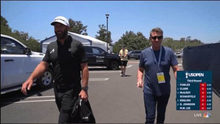 Dustin Johnson Arrived for Third Round of U.S. Open Alongside Wayne Gretzky Dustin Johnson Arrived for Third Round of U.S. Open Alongside Wayne Gretzky