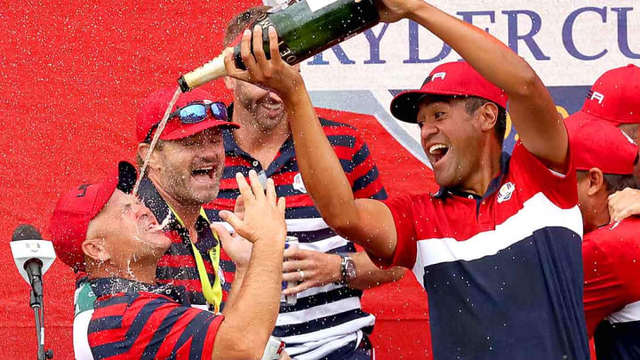 Caddies Dish on U.S. Ryder Cup Team's Wild Celebration Caddies Dish on U.S. Ryder Cup Team's Wild Celebration
