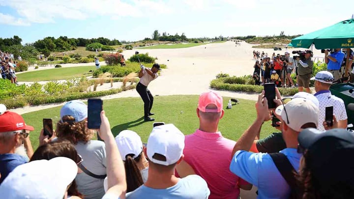 Watch Tiger Woods Absolutely Crush His First Drive at Hero World Challenge