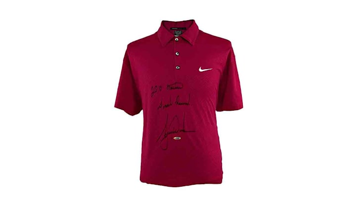 Tiger Woods's 2010 Masters Sunday Red Shirt Drawing Big Bids at Auction Tiger Woods's 2010 Masters Sunday Red Shirt Drawing Big Bids at Auction