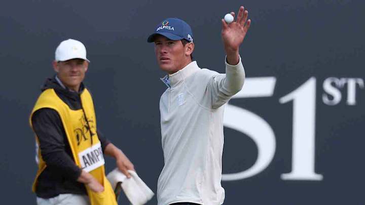 An Amateur Stands 6'8" and Sits Atop the Leaderboard Early at the British Open