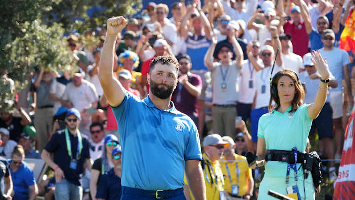 Jon Rahm Could Only Chuckle After Sinking Match-Saving Eagle on 18th Hole at Ryder Cup