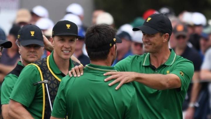 Americans stave off rout in Presidents Cup Americans stave off rout in Presidents Cup