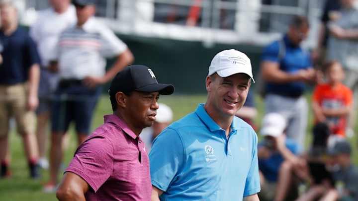 PGA Tour exhibition The Match II: A close-up of Tiger Woods-Peyton Manning vs. Phil Mickelson-Tom Brady PGA Tour exhibition The Match II: A close-up of Tiger Woods-Peyton Manning vs. Phil Mickelson-Tom Brady