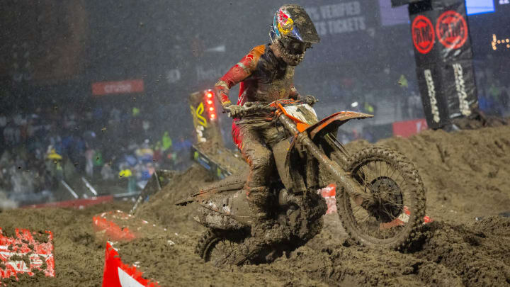Supercross riders ready for another "mudder" of a race Saturday night in San Diego Supercross riders ready for another "mudder" of a race Saturday night in San Diego