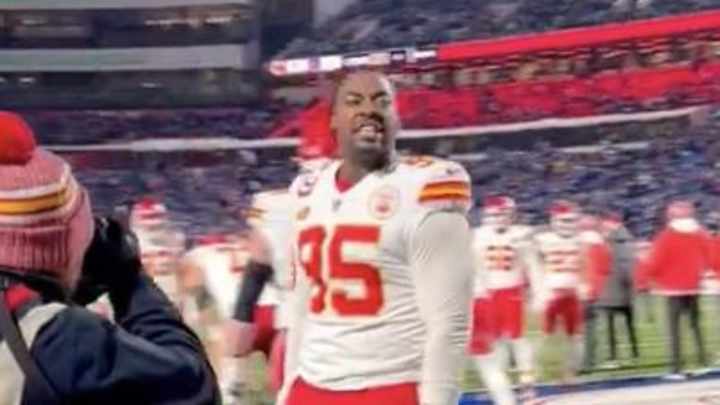 Cameras Caught Chiefs' Chris Jones Having Words With Bills Fans in Heated Pregame Moment