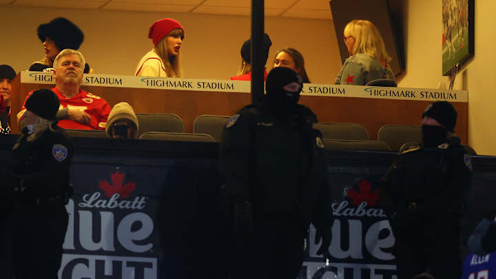 Cameras Caught Jason Kelce’s Wife Having a Blast With Taylor Swift at Chiefs-Bills Playoff Game