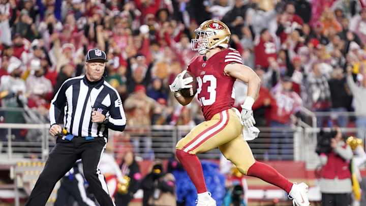 Former Stanford Star Christian McCaffrey's Two Touchdowns Lift San Francisco To The NFC Championship