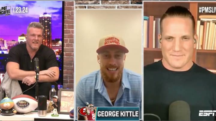 49ers' George Kittle Trolled Packers With NSFW Dagger on Pat McAfee Show