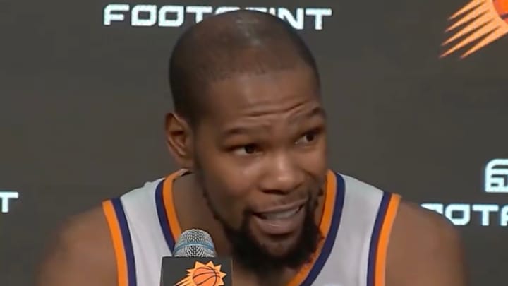 Kevin Durant Had Priceless Reaction to Hearing Joel Embiid Scored 70 Points in Sixers’ Win