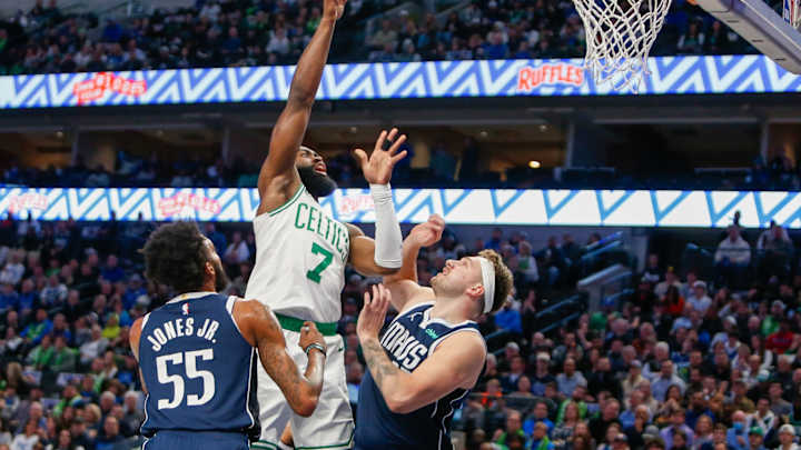 Mavs' Luka Doncic Reacts to Celtics' Jaylen Brown's 'Really Nice' Highlight Crossover Mavs' Luka Doncic Reacts to Celtics' Jaylen Brown's 'Really Nice' Highlight Crossover