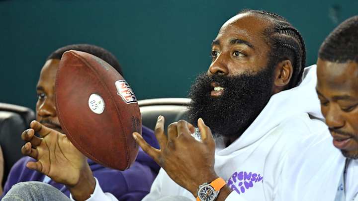 James Harden Reacts to San Francisco 49ers vs. Detroit Lions Game