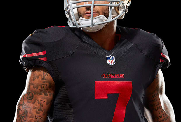 49ers jersey black and red