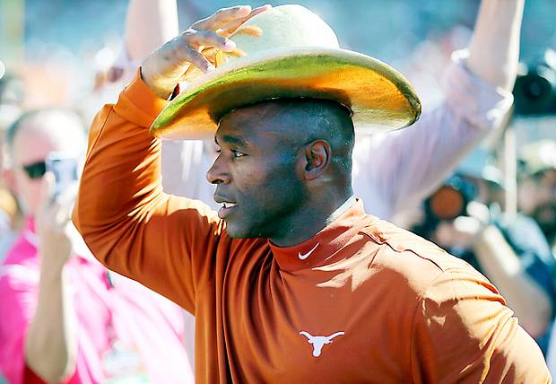 Texas beats Oklahoma, lights spark for 