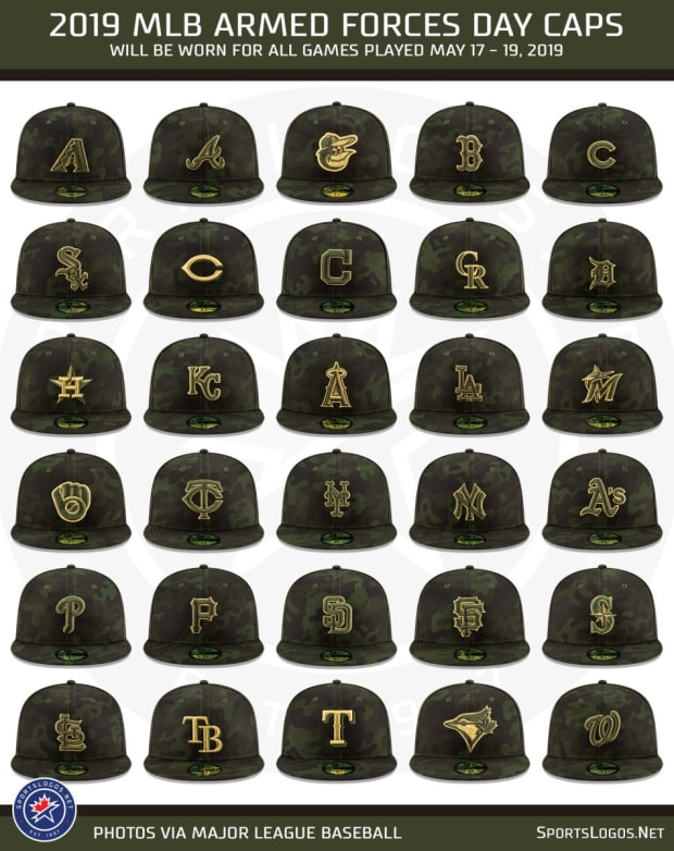 2020 mlb armed forces day hats