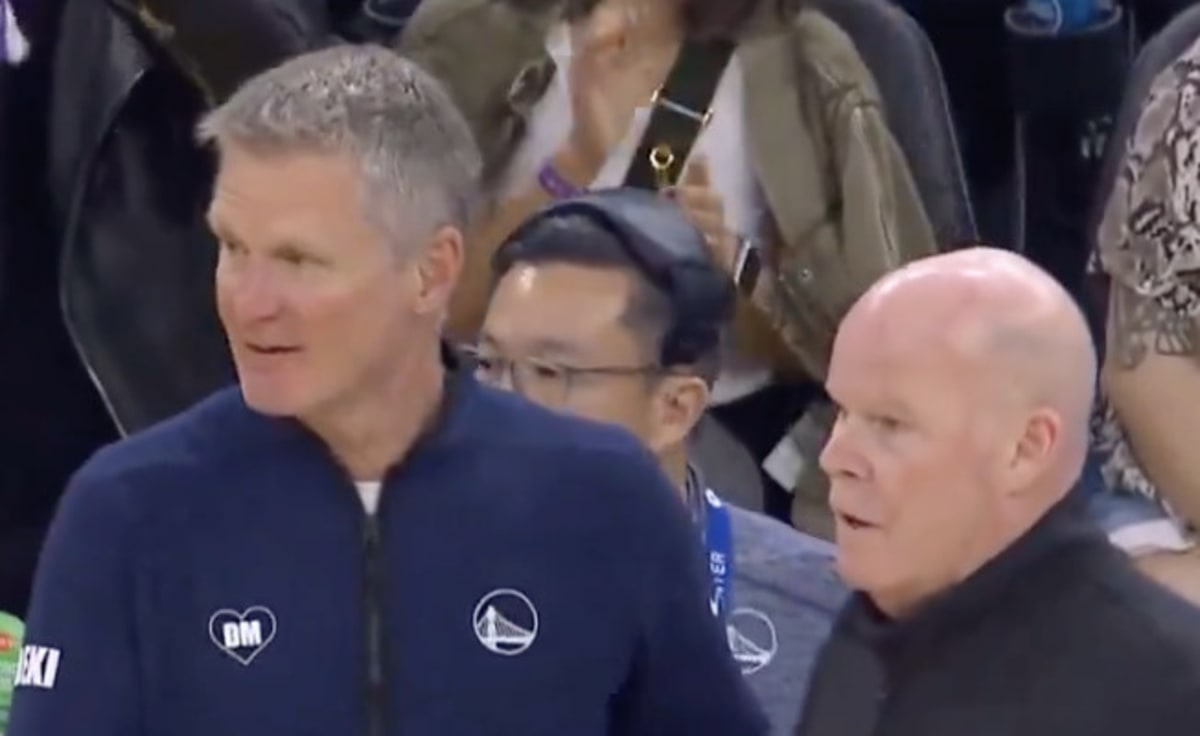 Steve Kerr, Steve Clifford Had Priceless Reaction to Warriors-Hornets Scuffle During Handshake