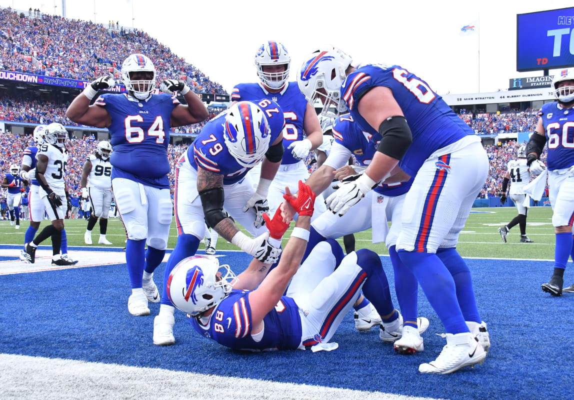 Buffalo Bills Offensive Line Excels in Pass Protection, Faces Tough