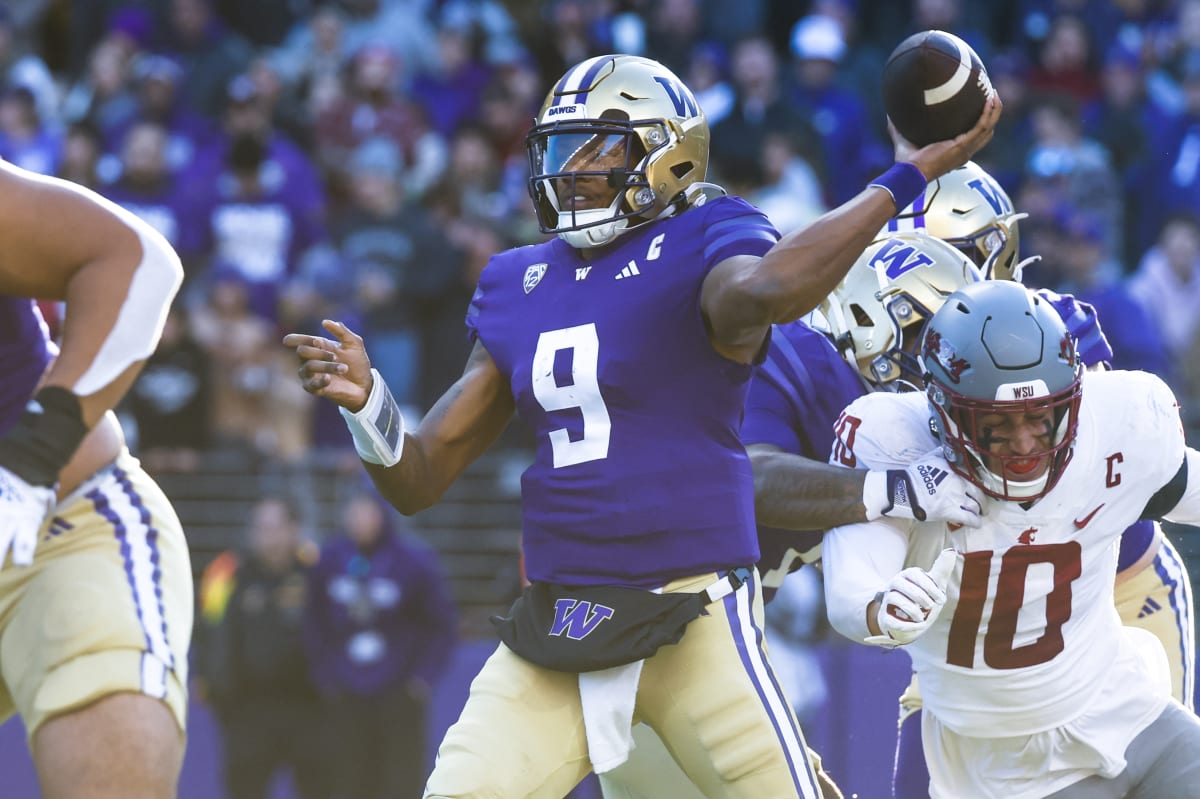 Nervous Michael Penix Jr. Can’t Bear to Watch Washington’s Game-Winning Field Goal vs. Washington State