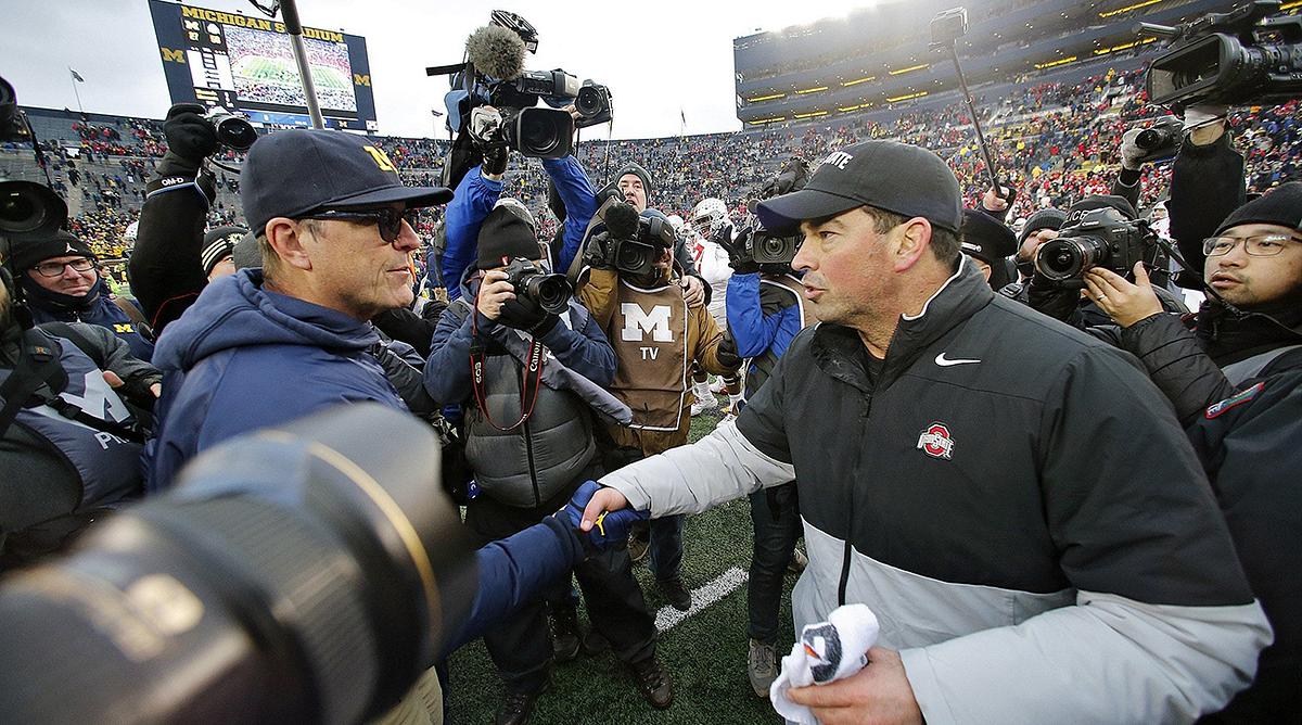 Jim Harbaugh Blames Media for Overhyping Michigan-Ohio State Rivalry Game