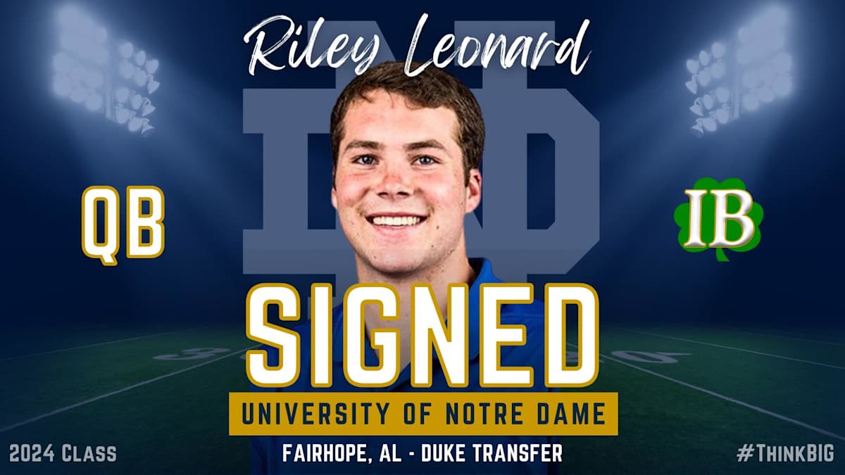 Notre Dame Signs Duke Transfer Quarterback Riley Leonard What This