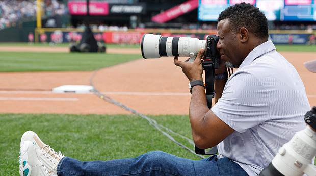 Legendary Lensman: Ken Griffey Jr. Working As Photographer for Lionel Messi Match