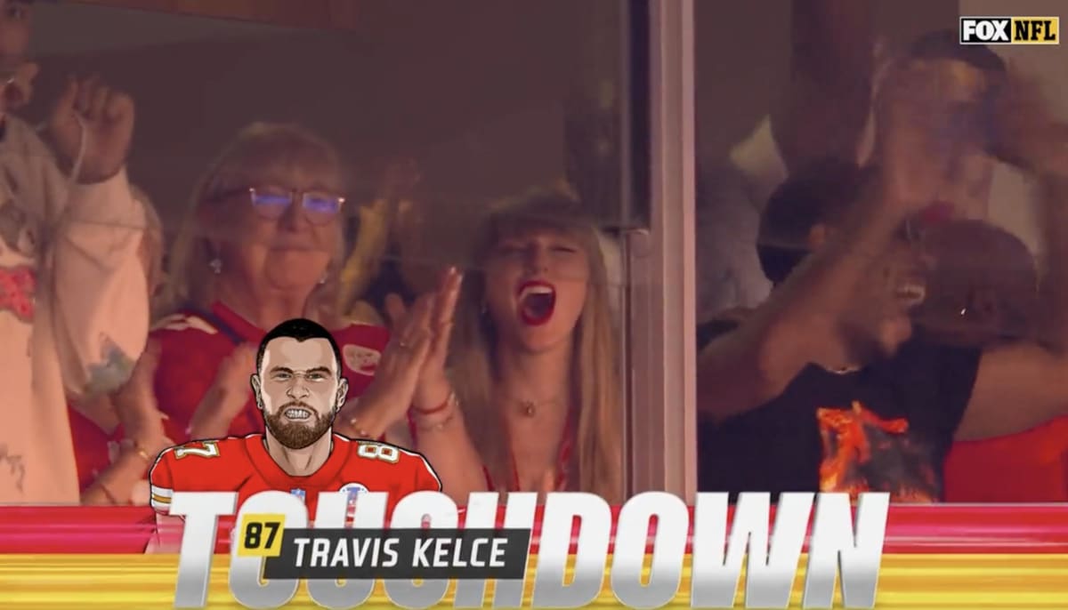 Taylor Swift Was So Fired Up After Travis Kelce Scored a TD For the Chiefs