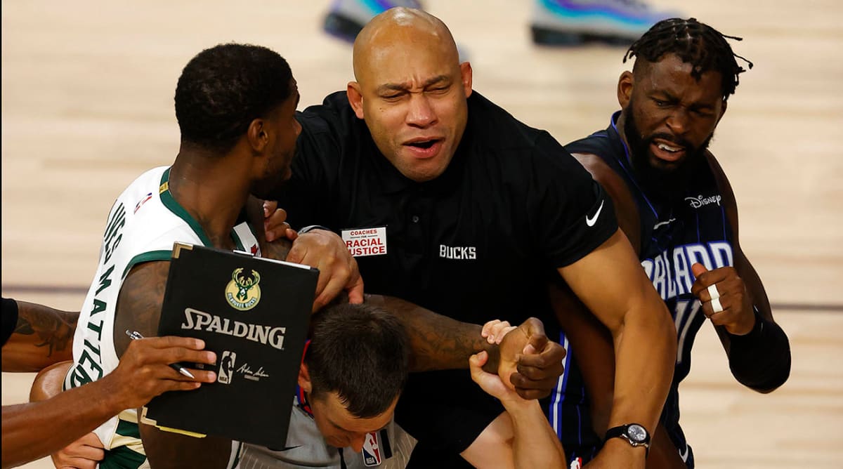 Bucks' Marvin Williams and Magic's James Ennis Ejected After Game 3 Scuffle