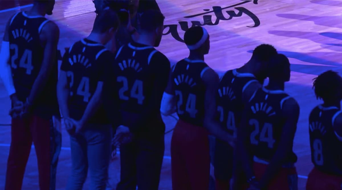 Remembering Kobe Roundup: Pistons Introduced Wearing Jerseys With Bryant's Numbers