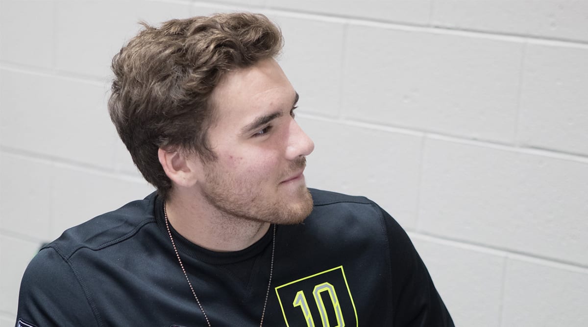 Punter Michael Turk Stars at Combine Bench Press