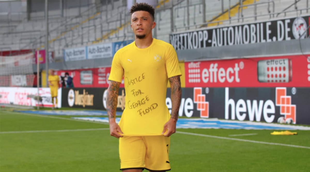 Dortmund Winger Reveals 'Justice for George Floyd' Message After Goal