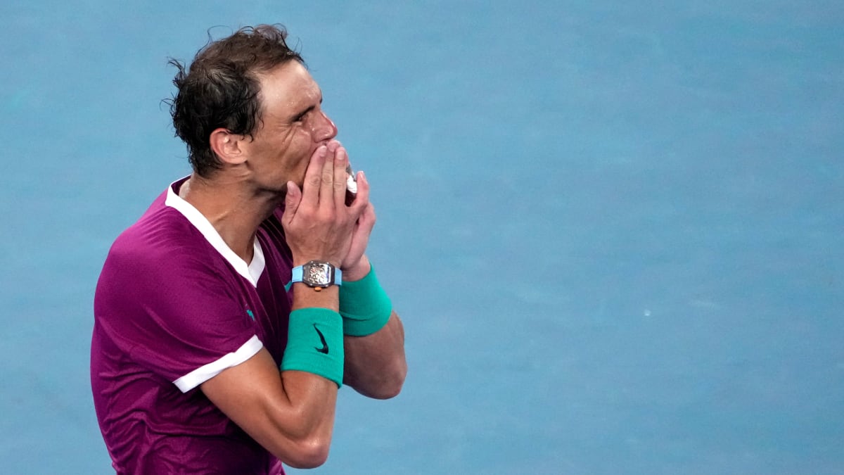 Watch: Rafael Nadal Breaks Down On Court After Grueling Five-Set Australian Open Final Win