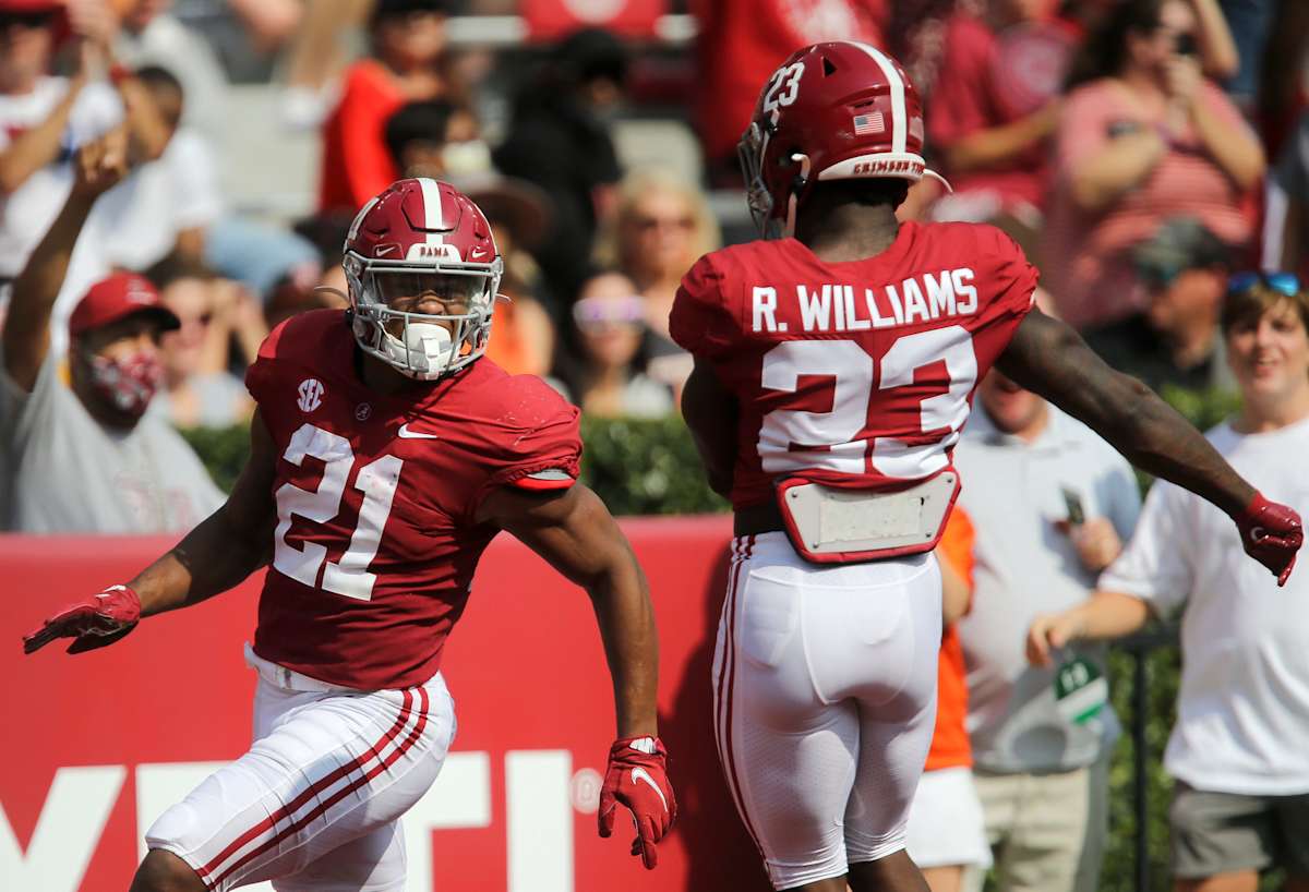 Alabama Running Backs Jase McClellan and Roydell Williams