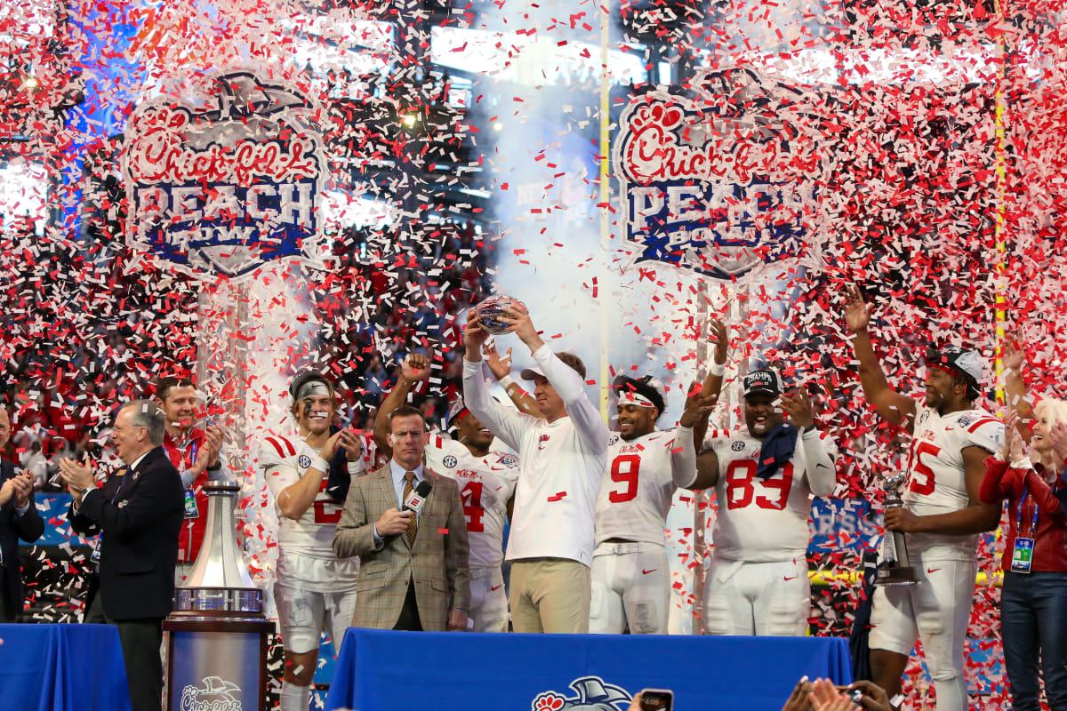 Ole Miss Rebels make history with Peach Bowl win, Coach Lane Kiffin